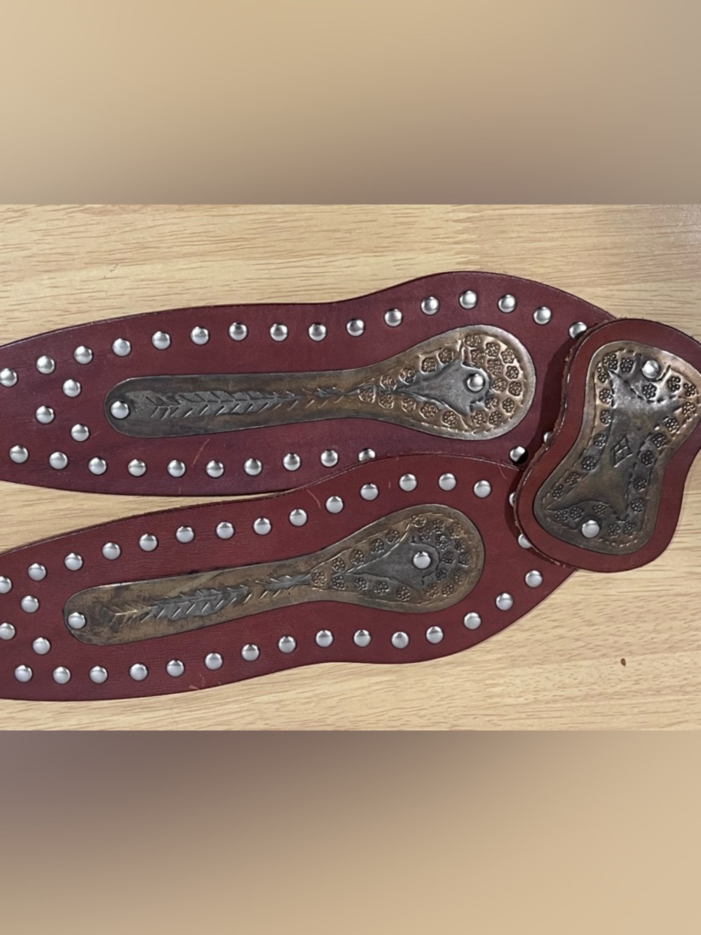 Ralph Lauren Women’s Leather Studded Belt - Picture 5 of 12